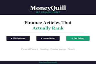 write SEO optimized personal finance articles for your blog