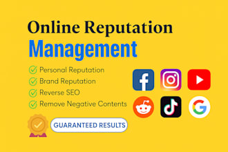 do online reputation management, ORM, services to suppress negative links