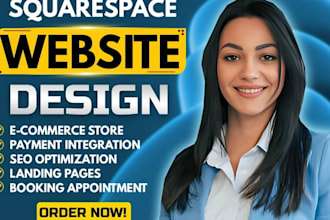 build a responsive squarespace website or landing page