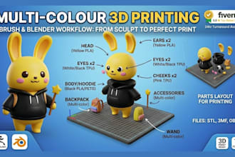convert stl to 3mf add color, split 3d models 2d to 3d figure sculpting