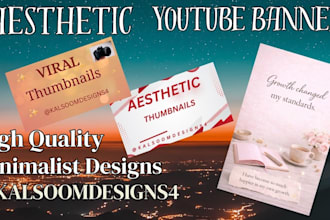 design aesthetic youtube banner and channel art
