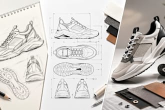 create shoe tech pack and custom footwear ready for production