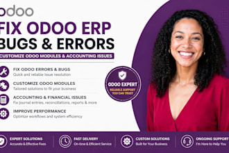 fix odoo erp bugs errors customize odoo modules and accounting issues