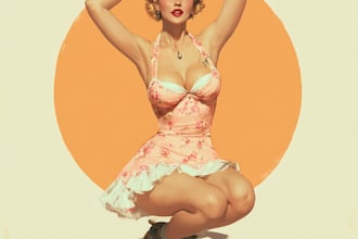 design pin up art for any purpose