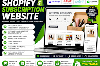 setup shopify subscription box website with bold recharge cratejoy appstle app