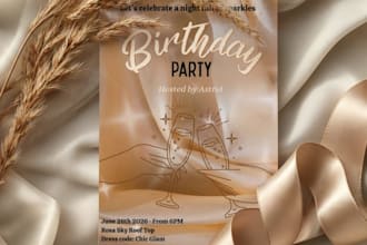 design a chic and elegant event invitation