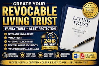 create revocable living trust, family trust, asset protection, estate planning