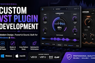 design and develop your vst plugin with modern and clean UI for windows and mac
