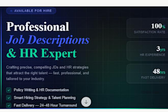 write professional job descriptions and HR policies