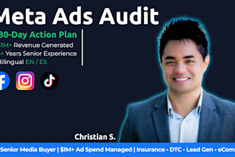audit your facebook meta ads account and deliver a 30 day action plan