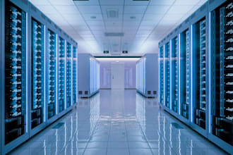 create 3d ai data center design and realistic visualization