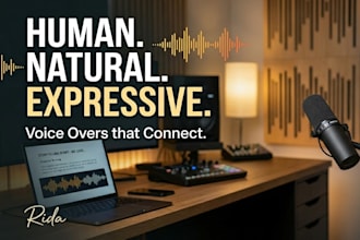 do natural voice over, narration, and script reading