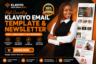 develop responsive klaviyo email template or newsletter