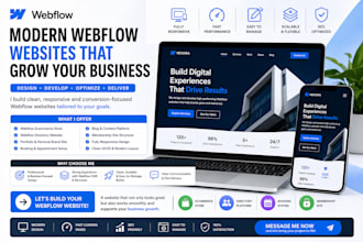 build webflow directory website, ecommerce website, blog and membership website