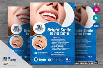 do dental flyer, medical brochure and home care marketing design