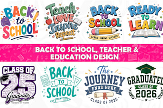 create back to school, teacher and education design