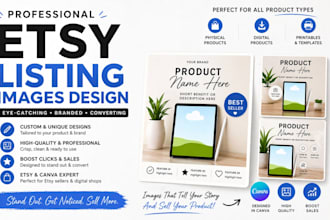 create high converting etsy mockups and listing images