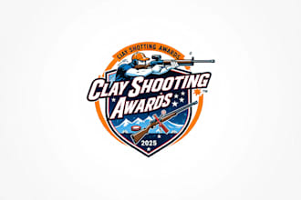 design unique esports shooter logo with mascot and branding