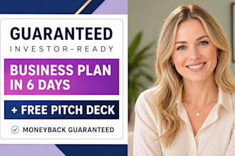 write an investor ready business plan, proposal pitch deck, eb2, grant writer