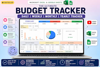 create a budget  and expense tracker dashboard in excel and google sheets