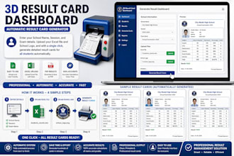 do professional school result card and automated mark sheet design