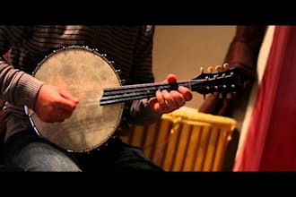 record banjo, mandolin and fiddle for your country or bluegrass song