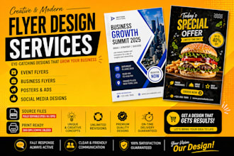 create modern and unique flyer design with fast delivery