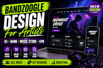 build banzoogle website design banzooogle artist website dj website band website