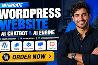 integrate wordpress website ai chatbot ai engine tidio chataway crisp livechat