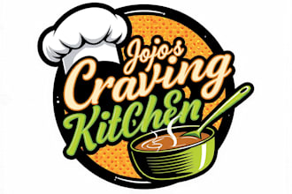 create food, bakery, coffee shop, pizza, burger, restaurant and kitchen logo