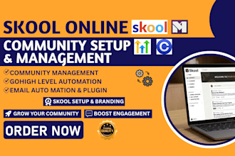 do skool community setup mighty network skool online community manager ghl