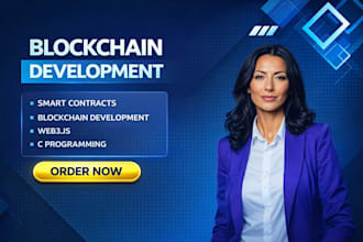 develop secure blockchain solution and smart contracts