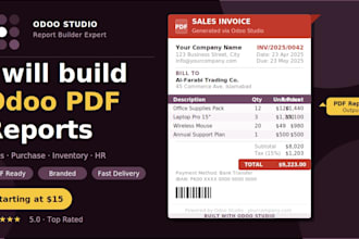 create professional reports in odoo studio for your business