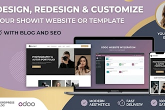 do showit website design, showit template customization, or odoo website