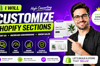 customize shopify sections to improve UX and boost conversions and sales