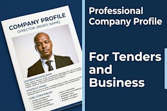 create a professional company profile for tenders and business