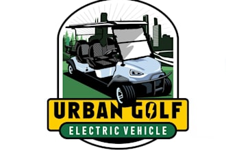 make a creative unique golf cart logo