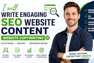 write engaging SEO website content, website copywriting