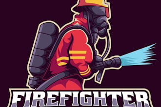 create a professional firefighter or fire rescue logo