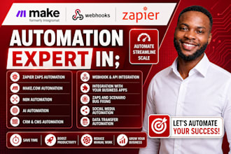 fix make com setup make com automation, zapier webhook, made com, zapier expert