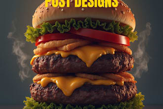 design eye catching instagram posts for restaurants and food business