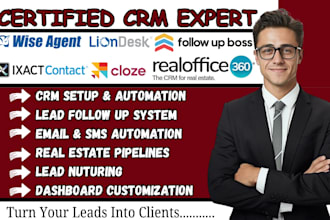 setup wiseagent follow up boss liondesk ixact contact cloze and realoffice360