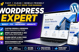 be wordpress developer, design wordpress custom wordpress and migrate wordpress