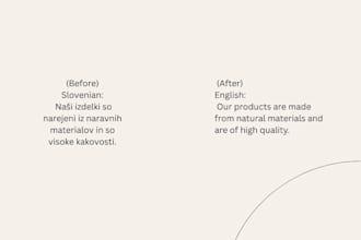 translate slovenian to english manually and naturally