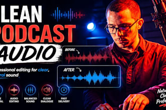 edit, clean and enhance your podcast broadcast ready
