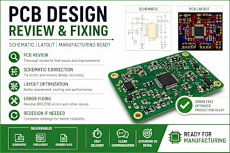 review or fix your pcb design , layout , schematic with gerber files