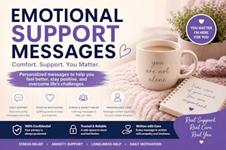 daily emotional support messages for anxiety, stress and loneliness
