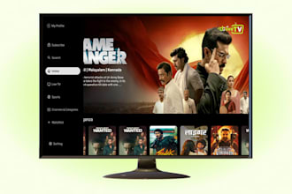 build flutter android tv app, streaming app, ott platform with admin panel