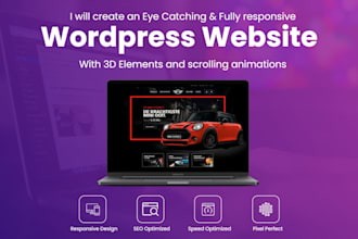 create a stunning 3d website and high converting landing page