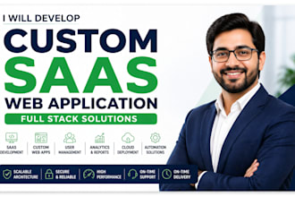 develop custom saas web application, full stack web app